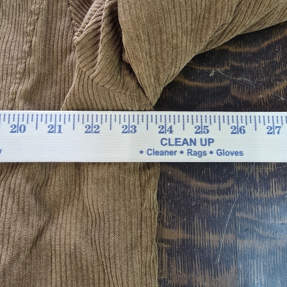 Men's Corduroy Bomber Jacket with Sherpa Collar - Brown - 2XL - Picture 10 of 11